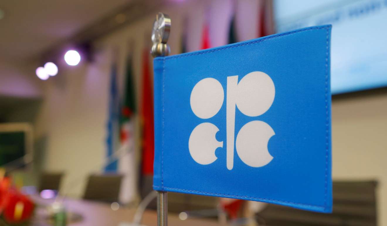 A flag with the Organization of Petroleum Exporting Countries (OPEC) logo is seen in Vienna. Photo: Reuters