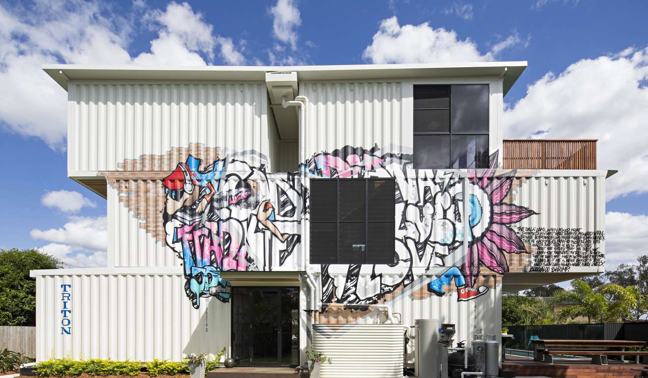 The Brisbane container home designed and built by Todd Miller. Photo: Christopher Frederick Jones for Grand Designs Australia