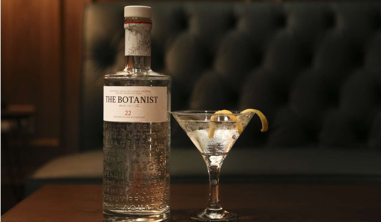 The extra-dry Martini with The Botanist gin and lemon peel. Photo: James Wendlinger