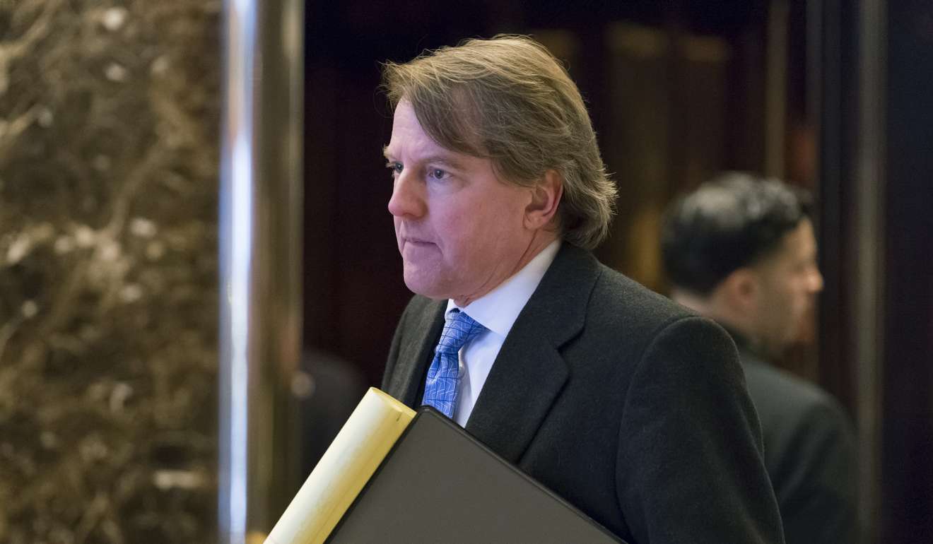 White House Counsel Don McGahn sent White House staff a memo on Tuesday instructing them to keep all Russia-related materials. Photo: Bloomberg