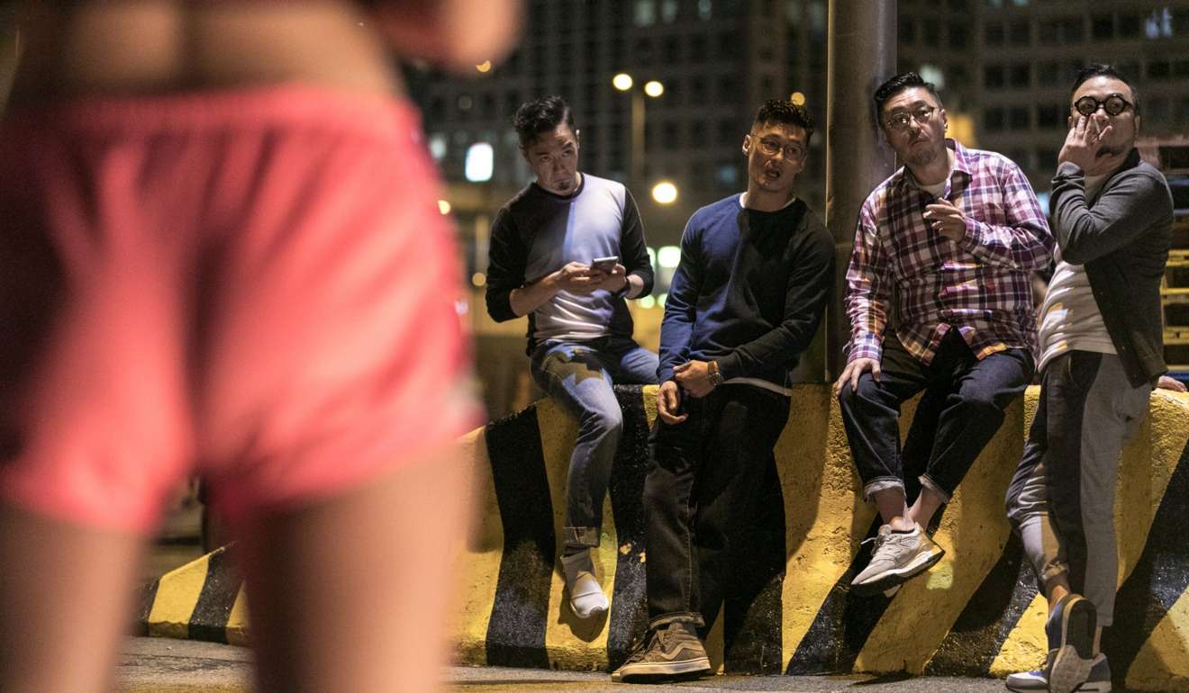 Shawn Yue (third from right) and his pals in a scene from Love Off the Cuff.