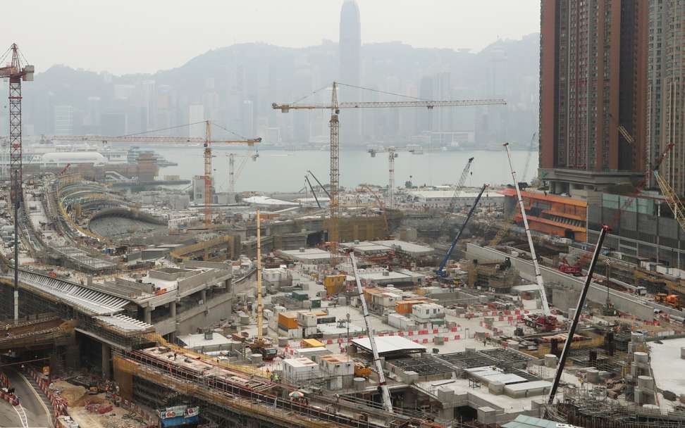 A general view of the construction site of West Kowloon Terminus. Photo: Edward Wong