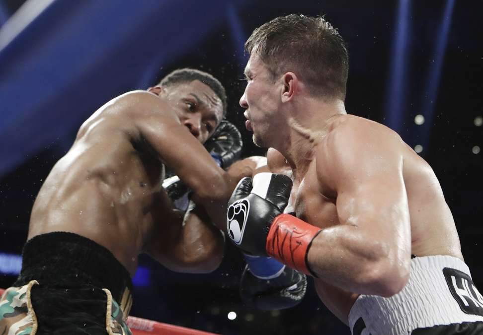 Golovkin struggled but came through a tough bout with Jacobs. Photo: AP
