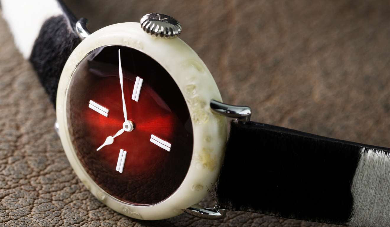 H. Moser & Cie’s ‘Swiss Mad’ watch has a case made out of Swiss cheese.