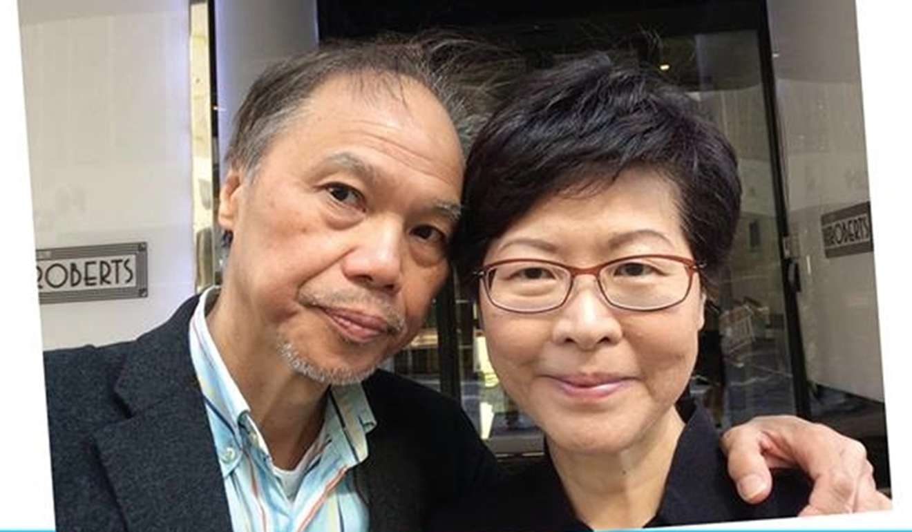 A Valentine’s Day picture of Carrie Lam and her husband Lam Siu-por. Photo: Facebook