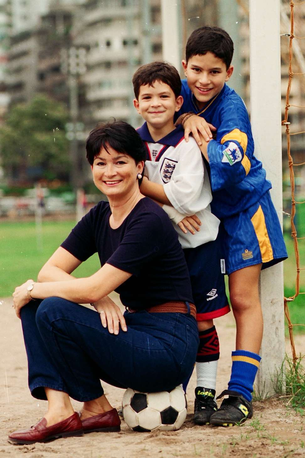 Jack Sealy aged seven (middle) with mum Michel and brother Michael. Photo: SCMP