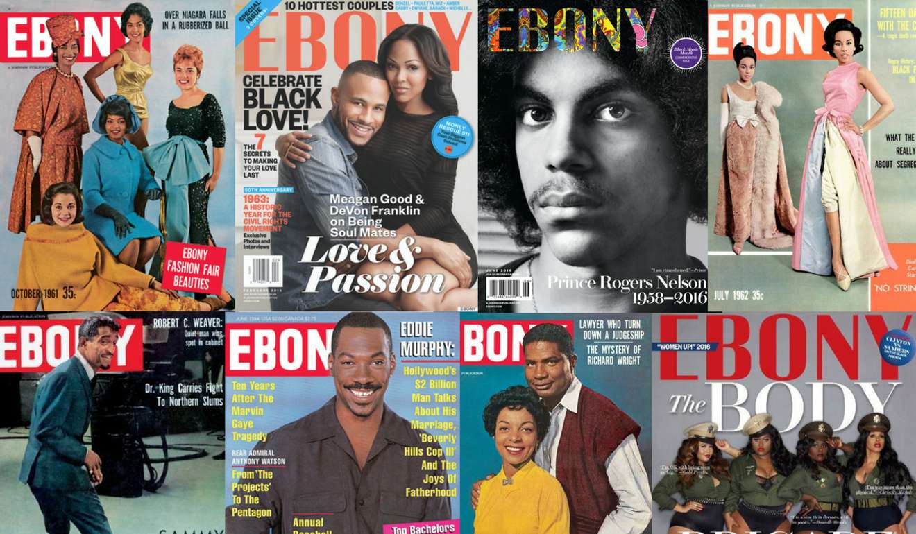Ebony magazine covers at the Stony Island Arts Bank, in Chicago. Picture: Theaster Gates