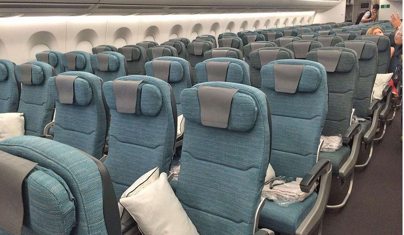 Seats inside Cathay Pacific during a media preview. Photo: Danny Lee