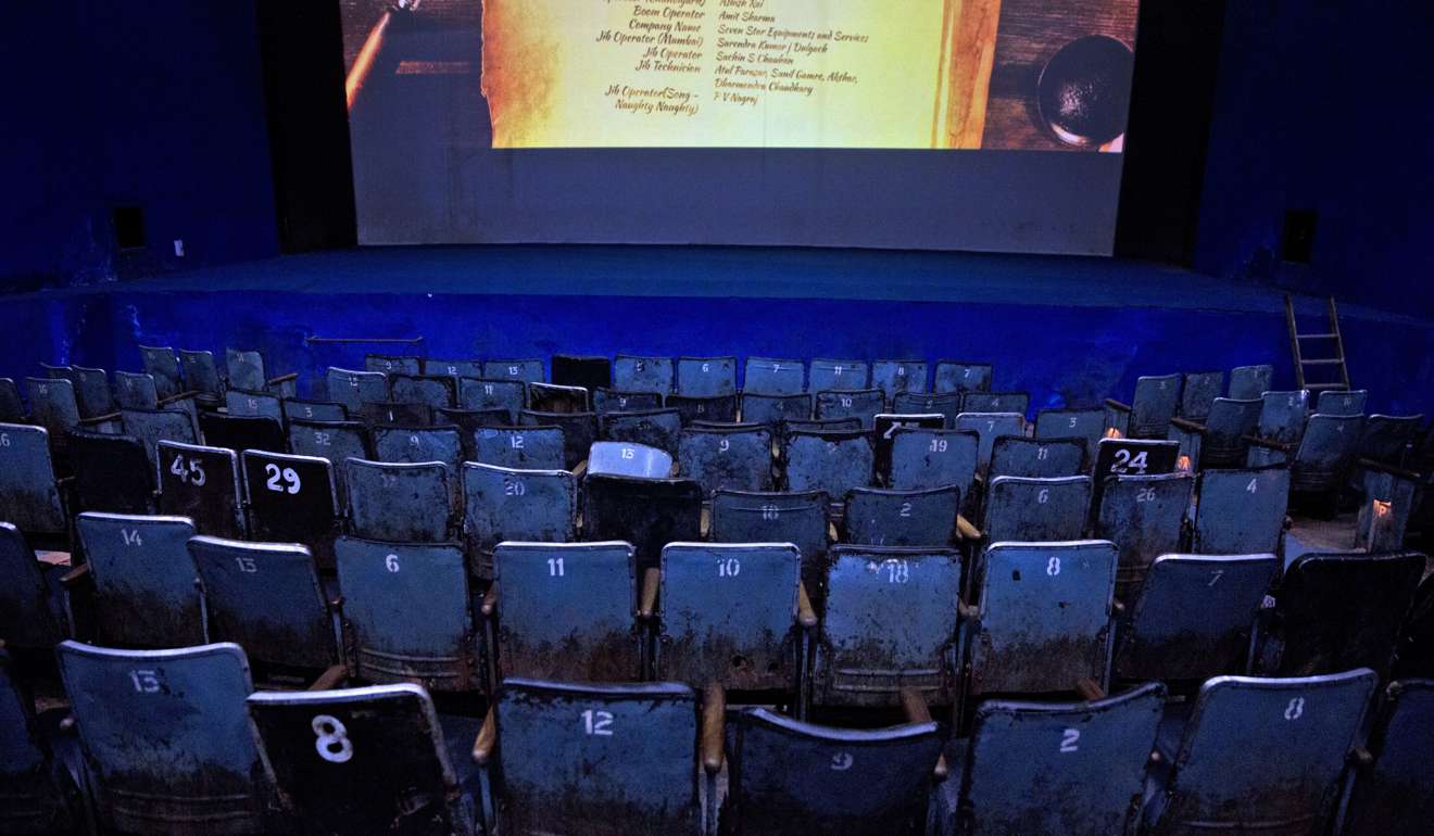 Empty seats before the final movie screening at Regal Theatre. Photo: AP