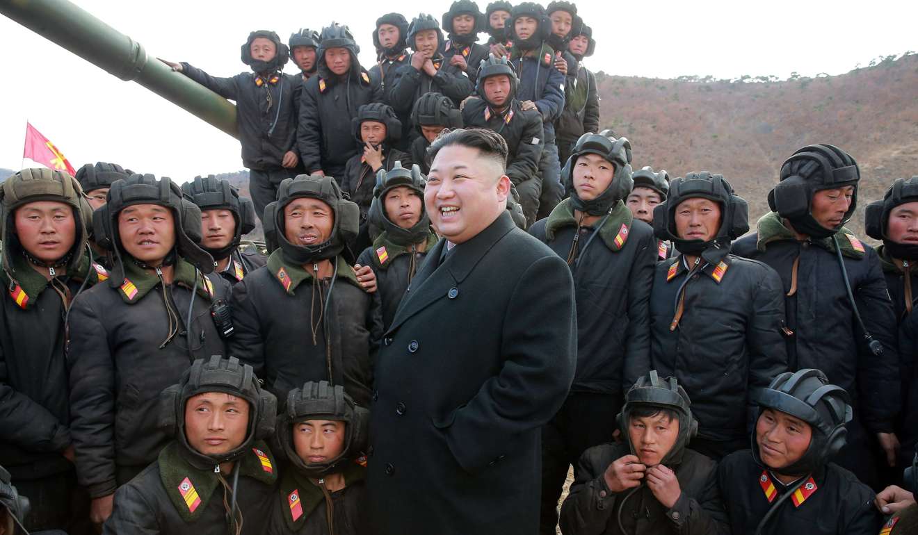 An undated photograph released by the North Korean Central News Agency on Saturday shows North Korean leader Kim Jong-un reviewing the Korean People’s Army tank crew competition at an undisclosed location. Xi Jinping appears to be seriously contemplating Secretary of State Rex Tillerson’s request for greater cooperation in pressurising North Korea. Photo: EPA/KCNA
