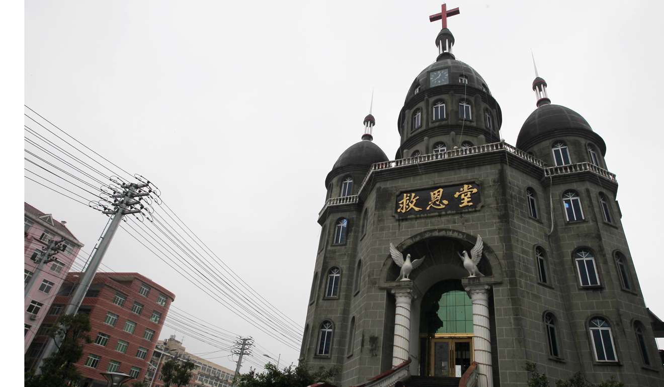 Surveillance cameras have been installed in a number of churches in Wenzhou. Photo: Simon Song