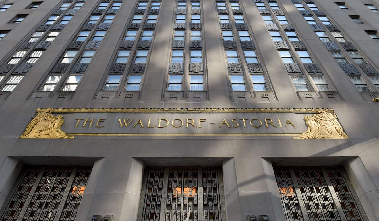 When President Xi Jinping was in New York for the UN General Assembly in 2015, the Chinese delegation stayed at the Chinese -owned Waldorf Astoria New York. Photo: AFP
