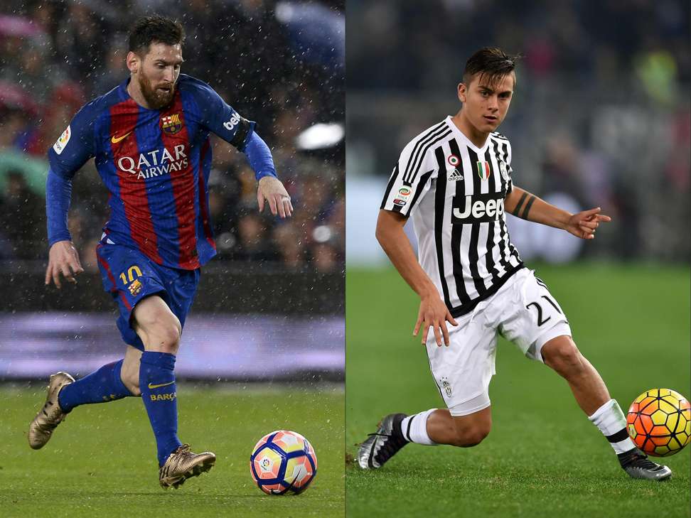 Barcelona’s Argentinian forward Lionel Messi goes up against his compatriot Paulo Dybala in the Champions League clash. Photo: AFP