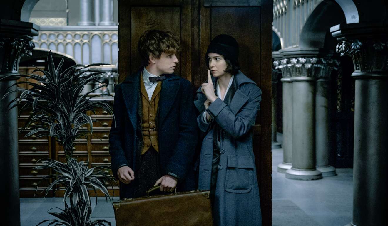 Eddie Redmayne and Katherine Waterston star in the Harry Potter spin-off Fantastic Beasts and Where to Find Them.
