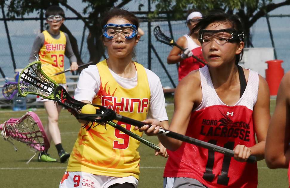 Hong Kong’s women’s team in action against China