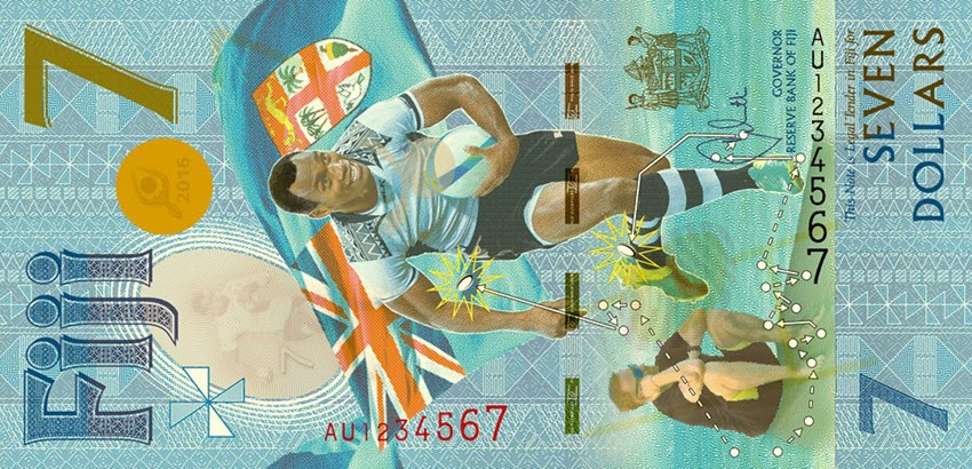 Fiji cptain Osea Kolinisau is featured on the seven-dollar note. Photo: RBF