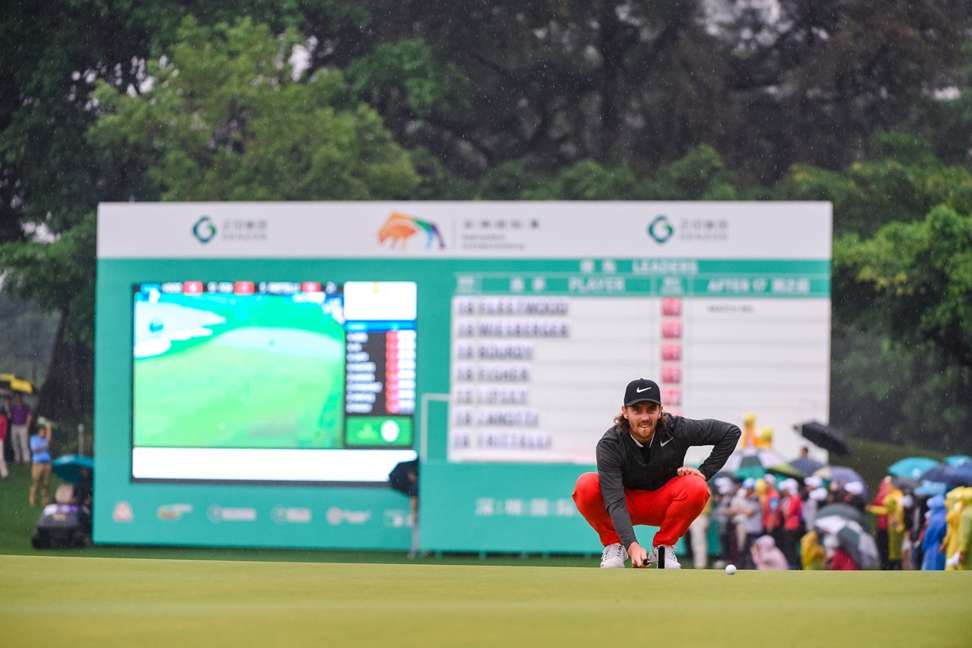 Tommy Fleetwood during the final round of the Shenzhen International.