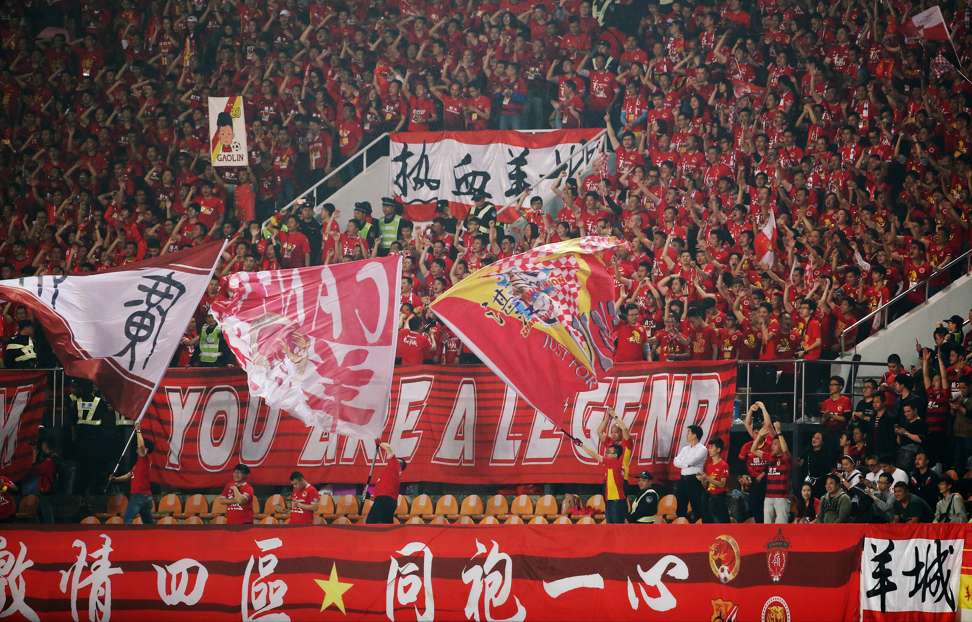 Guangzhou Evergrande routinely see crowds of over 40,000 for their home games, but were allocated just 350 tickets for the clash in Hong Kong. Photo: K. Y. Cheng