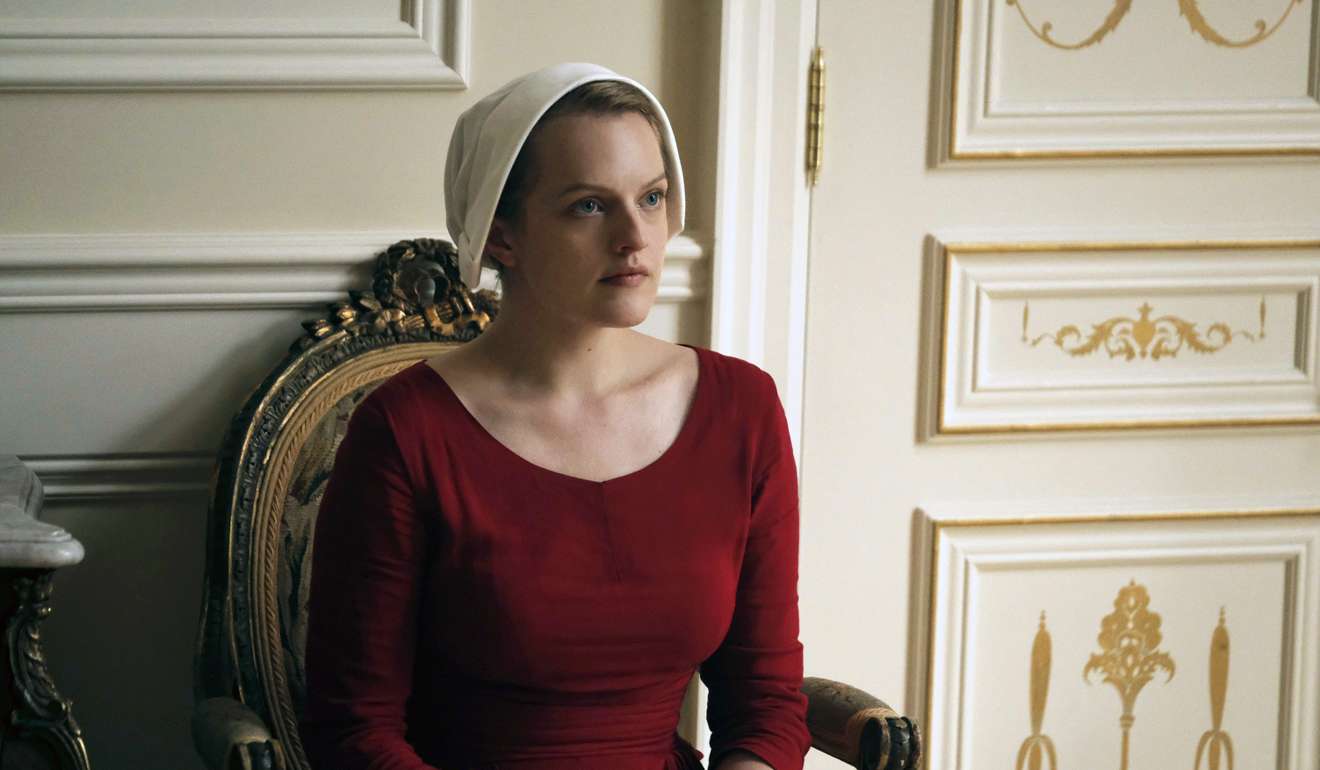 Elisabeth Moss as Offred in a scene from Hulu’s adaptation of The Handmaid's Tale, which premieres on Wednesday. Photo: Hulu via AP