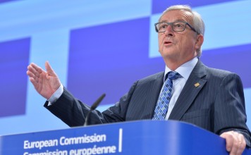 Jean-Claude Juncker speaks during a media conference at EU headquarters in Brussels. Photo: Dursun Aydemir/Anadolu Agency/Getty Images