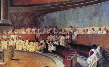 Cicero Denounces Catiline (1888) by Cesare Maccari.