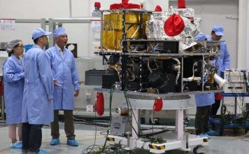 Checks on the quantum satellite have finished and it will soon be sent to the launch centre in Inner Mongolia. Photo: Xinhua