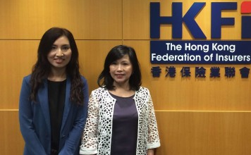 Zenda Chan (left) and Elaine Chan of the Federation of Insurers. Photo: Elizabeth Cheung