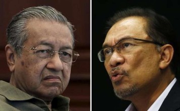 Former Malaysian prime minister Mahathir Mohamad (left) and longtime political adversary Anwar Ibrahim (right) are united in their distaste for current premier Najib Razak. Photos: Reuters
