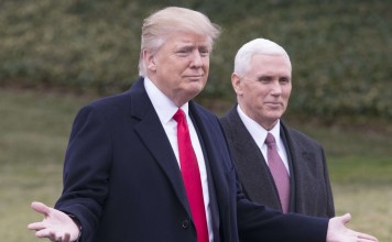 US President Donald Trump and US Vice-President Mike Pence. Photo: EPA