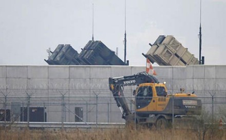 A truck moves past US Army Patriot missile air defence artillery batteries at US Osan air base in Osan, south of Seoul, on Friday. Photo: Reuters A truck moves past US Army Patriot missile air defence artillery batteries at US Osan air base in Osan, south of Seoul, on Friday. Photo: Reuters