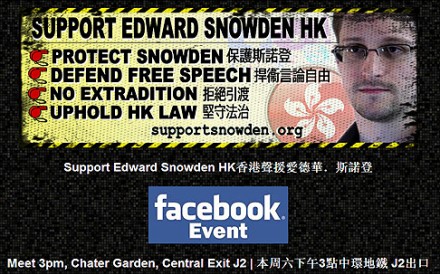 Hong Kong march in support of Edward Snowden set for Saturday