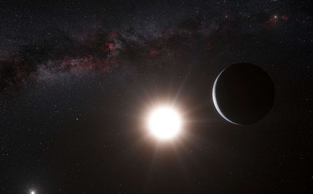 An artist impression of a planet orbiting the star Alpha Centauri B, a member of the triple star system is the closest to Earth. Photo: AFP