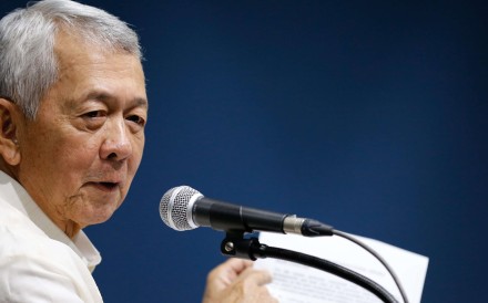 Perfecto Yasay, the Philippine foreign minister, speaks at a press conference before meeting US Secretary of State John Kerry on Wednesday. Photo: EPA Perfecto Yasay, the Philippine foreign minister, speaks at a press conference before meeting US Secretary of State John Kerry on Wednesday. Photo: EPA