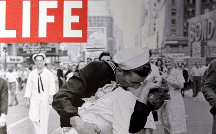 Eisenstaedt’s photo, ‘V-J Day in Times Square’ ran the following week in Life magazine. The photographer recalled in his 1985 book Eisenstaedt on Eisenstaedt that a sailor in Times Square was kissing women randomly. When he saw a flash of white, he took four shots in 10 seconds. File photo: SCMP Picture