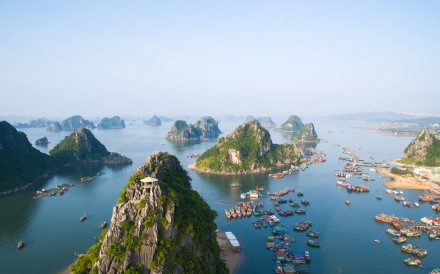Thousands of limestone islands dominate Halong Bay’s landscape in northern Vietnam. Photo: Thinkstock