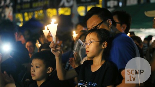 Turnout of June 4 vigil decreases after Hong Kong student leaders boycotted the event