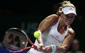 Angelique Kerber of Germany battled through her opening match against Dominica Cibulkova of Slovakia. Photo: EPA