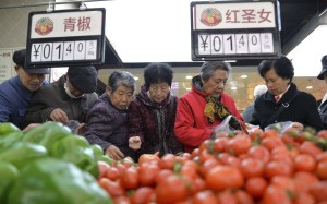 Vegetable prices rose 13 per cent in October. Photo: Reuters