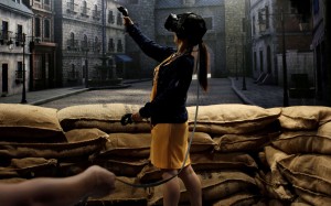 A visitor to Taipei’s annual Computex exhibition tries a pair of HTC's Vive Virtual Reality goggles. Photo: Reuters
