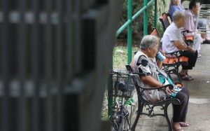 Elderly care home residents at Dills Corner Garden in Sheung Shui. Photo: David Wong