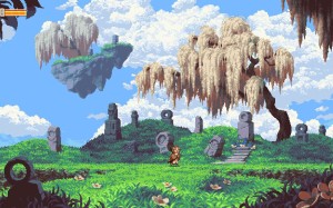 A still from the game Owlboy.