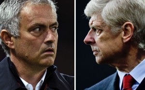 Manchester United manager Jose Mourinho (left) and Arsenal boss Arsene Wenger lock horns this weekend. Photo: AFP