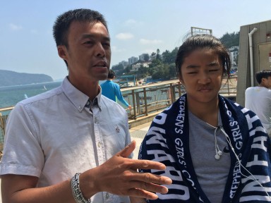 Coach Cheng Hing-lun with Mak Cheuk-wing. Photo: SCMP Pictures Coach Cheng Hing-lun with Mak Cheuk-wing. Photo: SCMP Pictures