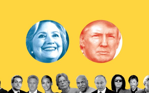 Clinton vs Trump: where do American celebrities and world leaders stand?