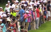 Some fans decided against following Justin Rose because it was too crowded. Photo: SCMP Pictures