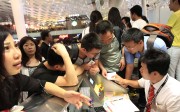 Passengers surround airline staff after their flight is delayed in Shenzhen in south China’s Guangdong province. Photo: SCMP Pictures
