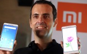 Hugo Barra, Xiaomi’s vice president of international, launching the company’s latest 6.44-inch Mi Max phablet in Mong Kok. Photo: Felix Wong, SCMP