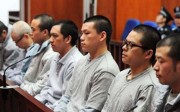 The defendants appearing in Shenzhen Intermediate Court in June. Photo: SCMP Pictures