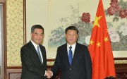 Leung Chun-Ying with President Xi Jinping during a visit to Beijing in December last year. After the Lima handshake last week, Leung will embark on his annual duty visit to Beijing next month, where more handshakes with Xi and other state leaders are expected. Photo: SCMP Pictures