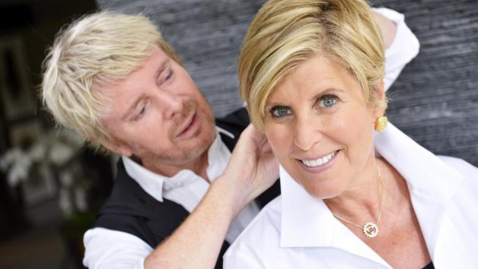 celebrity hairdresser Kim Robinson, left, and American star financial ...